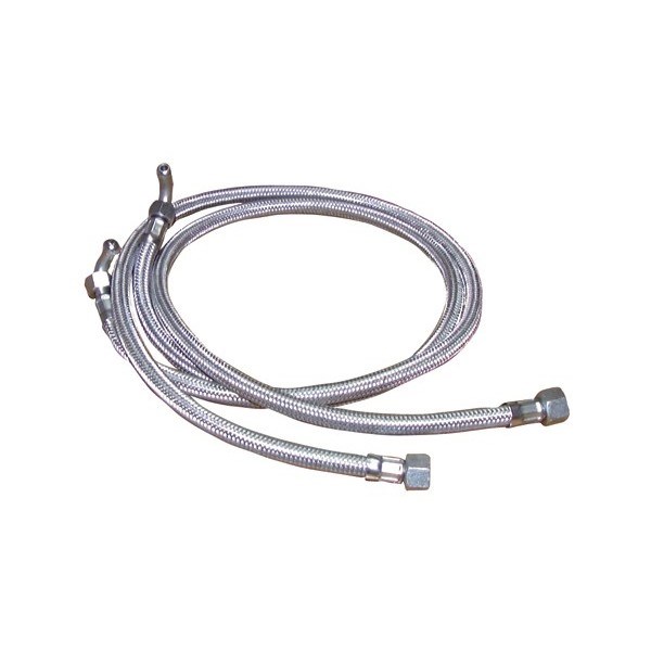 Flexible fioul - F3/8"x F1/4" coudé 90° lg 1000mm (2 pcs) - F3/8"x F1/4" coudé 90° lg 1000mm (2 pcs)