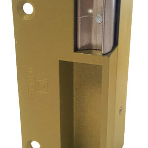 Gâche à émission or droite 120 mm 12 / 24 V AC / DC + VARIS HERACLES PCA-1017D-OR