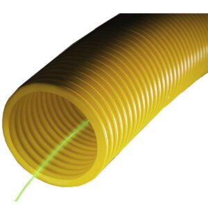 Gaine jaune pour protection des conduites de gaz. JANOFLEX - Diamètre: 63 mm - Longueur couronne: 50 m