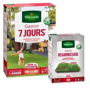 Gazon 7 jours - 1 kg + Soin Regarnissage Universel 2 en 1 - 500 g