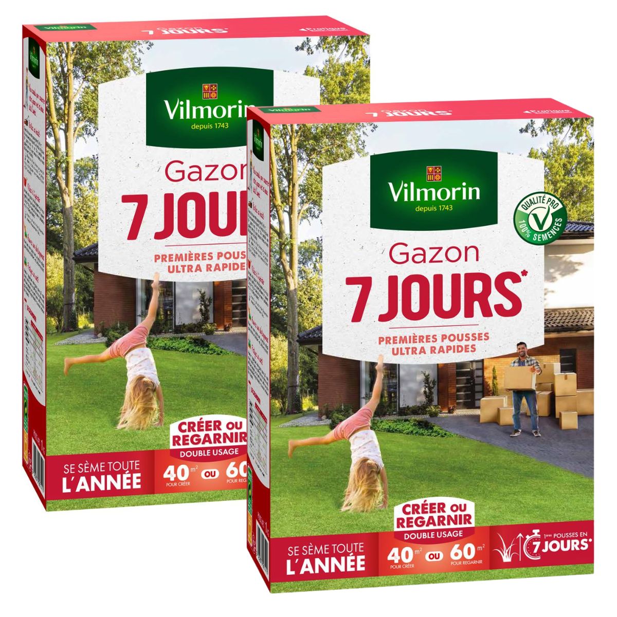 Gazon 7 jours - 1 kg (x2)