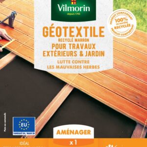 Géotextile Recyclé Travaux Extérieurs - 100 g/m² - 1 m x 20 m - Marron
