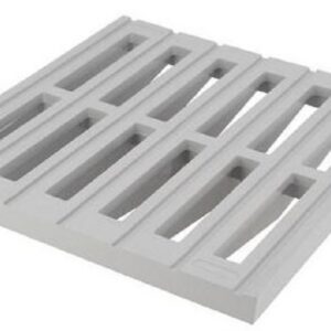 Grille de sol PVC pour eaux pluviales - Gris - 250x250mm