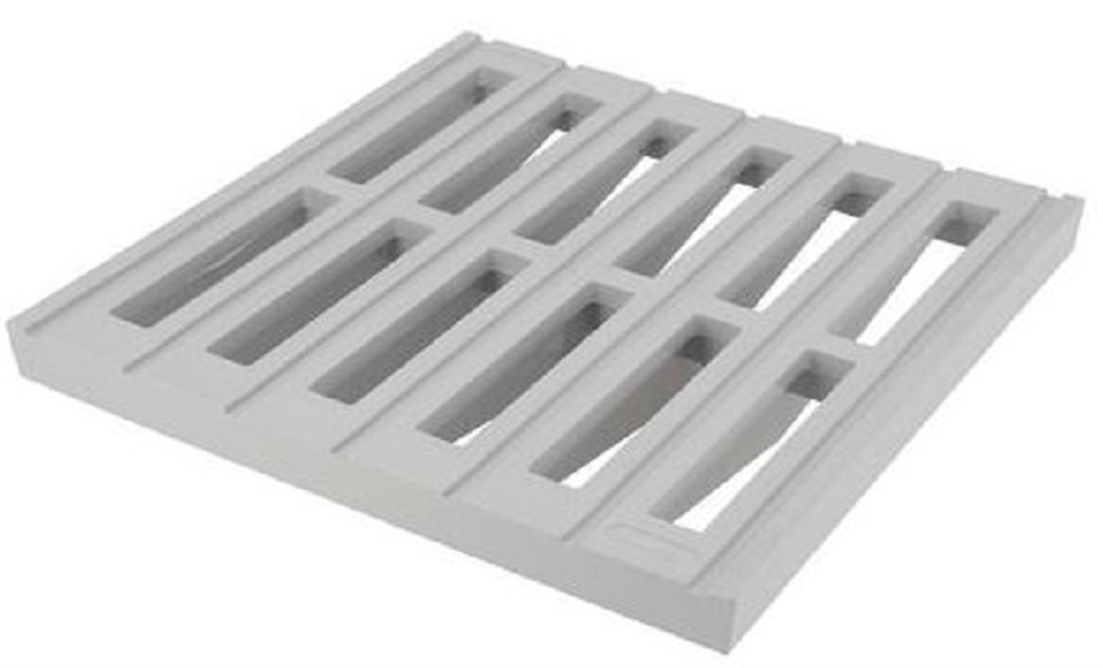Grille de sol PVC pour eaux pluviales - Gris - 250x250mm