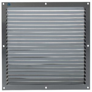 Grille estampée 436 largeur 300 mm hauteur 300 mm anodisé argent RENSON 10870