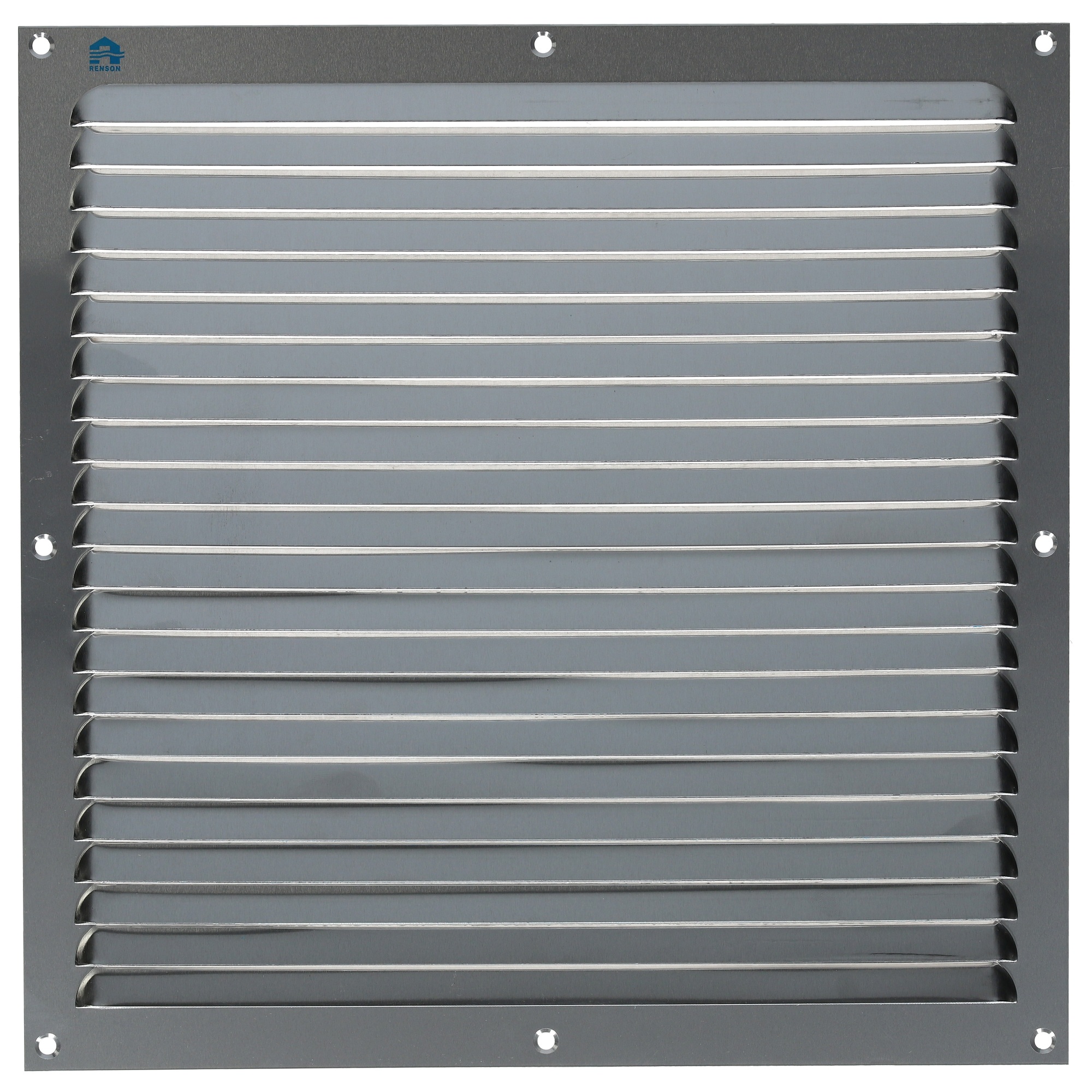 Grille estampée 436 largeur 300 mm hauteur 300 mm anodisé argent RENSON 10870