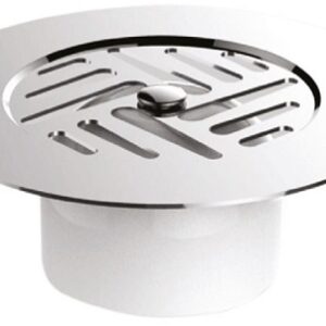 Grille inox marguerite D 85 mm pour bonde sortie verticale VALENTIN 035100 000 01