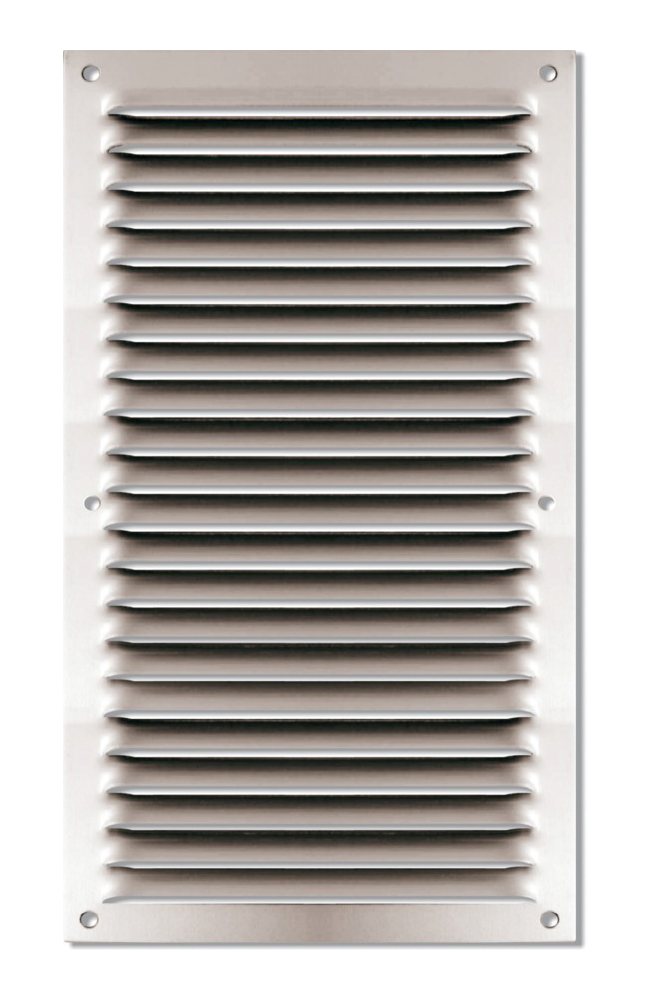 Grille métallique à persiennes alu Anodisé sans moustiquaire Autogyre - 412010