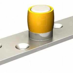 Guide olive bas sur platine renforcée pour U 30 x 30 mm à visser diamètre 24 mm laiton MANTION 1101