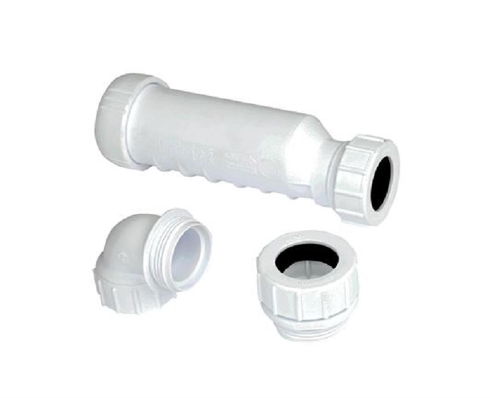 HepvO PP- Kit Siphon à Membrane BL 40x6/4 - Coloris: blanc