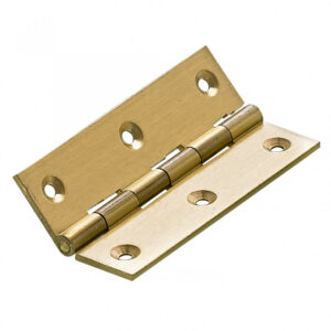 Lot de 2 charnières universelles laiton pour meuble, L.70 x l.40 mm