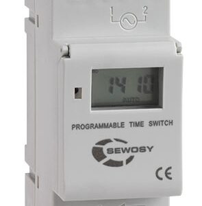 Horloge digitale hebdomadaire 230 V AC 1 contact SEWOSY PTS71C
