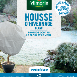 Housse d'hivernage - 1,3 m x 1,6 m - Blanc (x2)