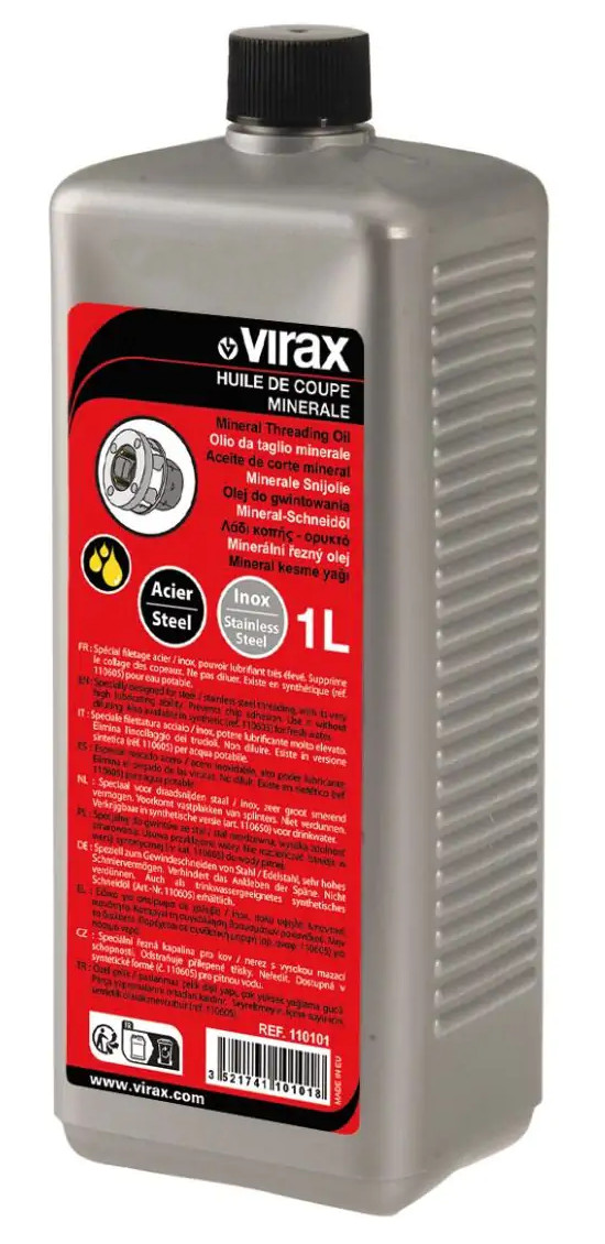 Huile de coupe minérale bidon de 1 l VIRAX 110101