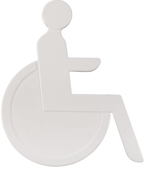 Idéogramme nylon handicapé pictogramme 4 noire NORMBAU 2510040