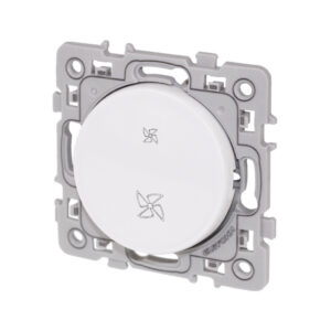 Interrupteur de VMC 2 vitesses Blanc Eur'Ohm Square