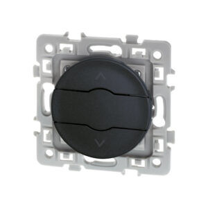 Interrupteur de volet roulant 3 positions Noir Eur'Ohm Square