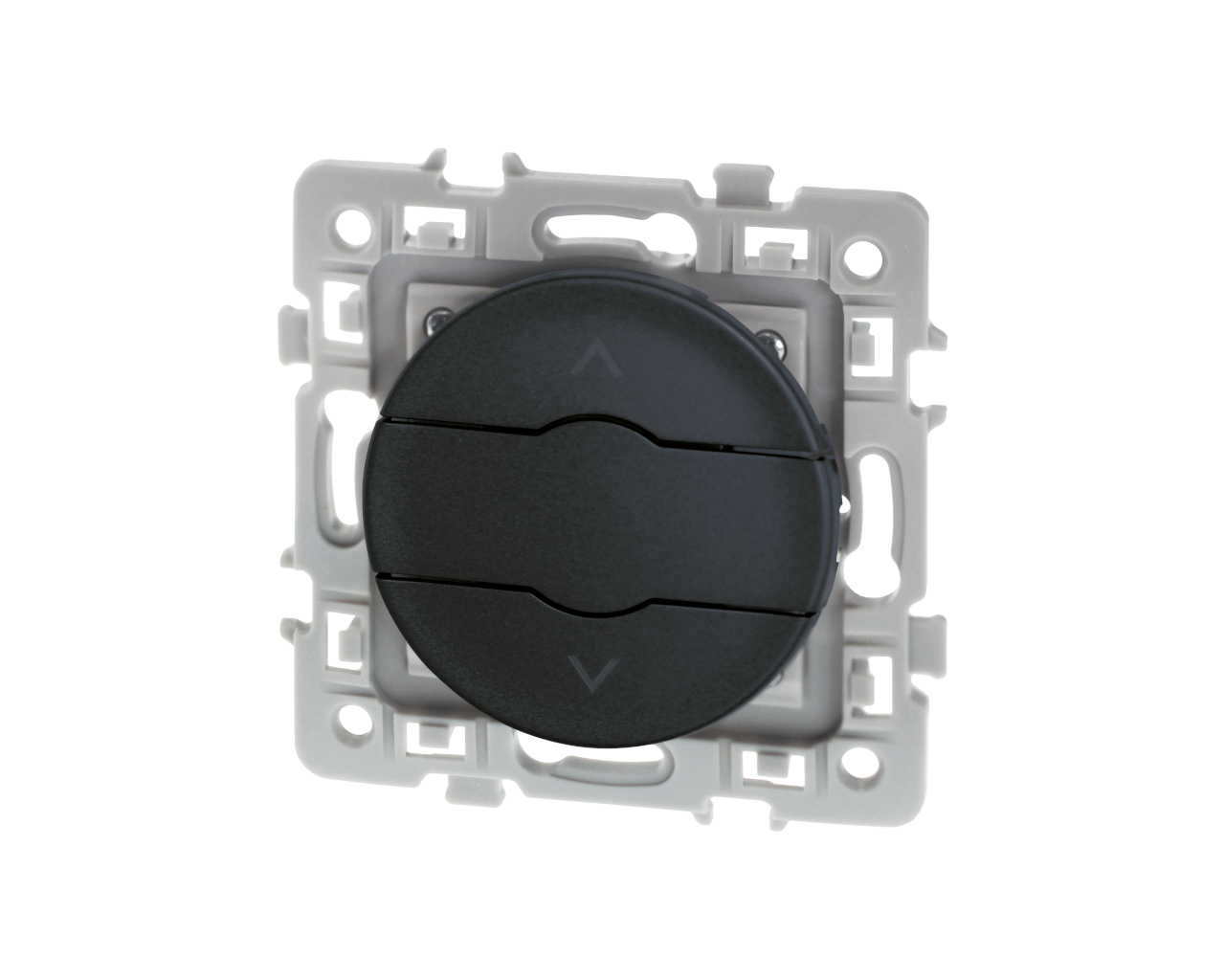 Interrupteur de volet roulant 3 positions Noir Eur'Ohm Square