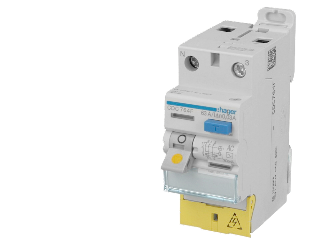 Interrupteur différentiel 2P 63A 30mA Type AC Hager à vis