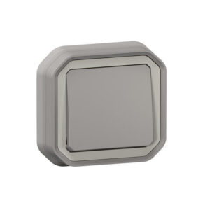 Interrupteur ou va-et-vient étanche PLEXO 10 AX 250 V~ livré complet pour fixation en encastre gris (boîte de 10) LEGRAND 069811L