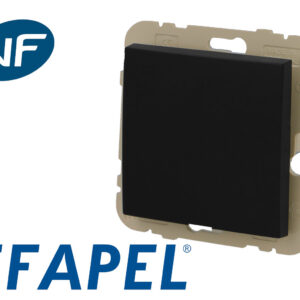 Poussoir simple noir mat Efapel Logus 90