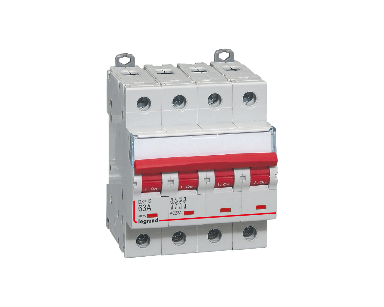 Interrupteur Sectionneur Modulaire 4 pôles 63A auxiliarisable Legrand DX³