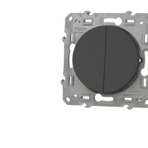 Interrupteur va-et-vient double anthracite Schneider Odace