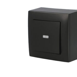 Interrupteur va et vient lumineux noir Efapel Logus 90