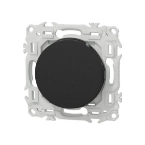 Interrupteur va-et-vient ou poussoir simple Noir onyx Schneider Odace