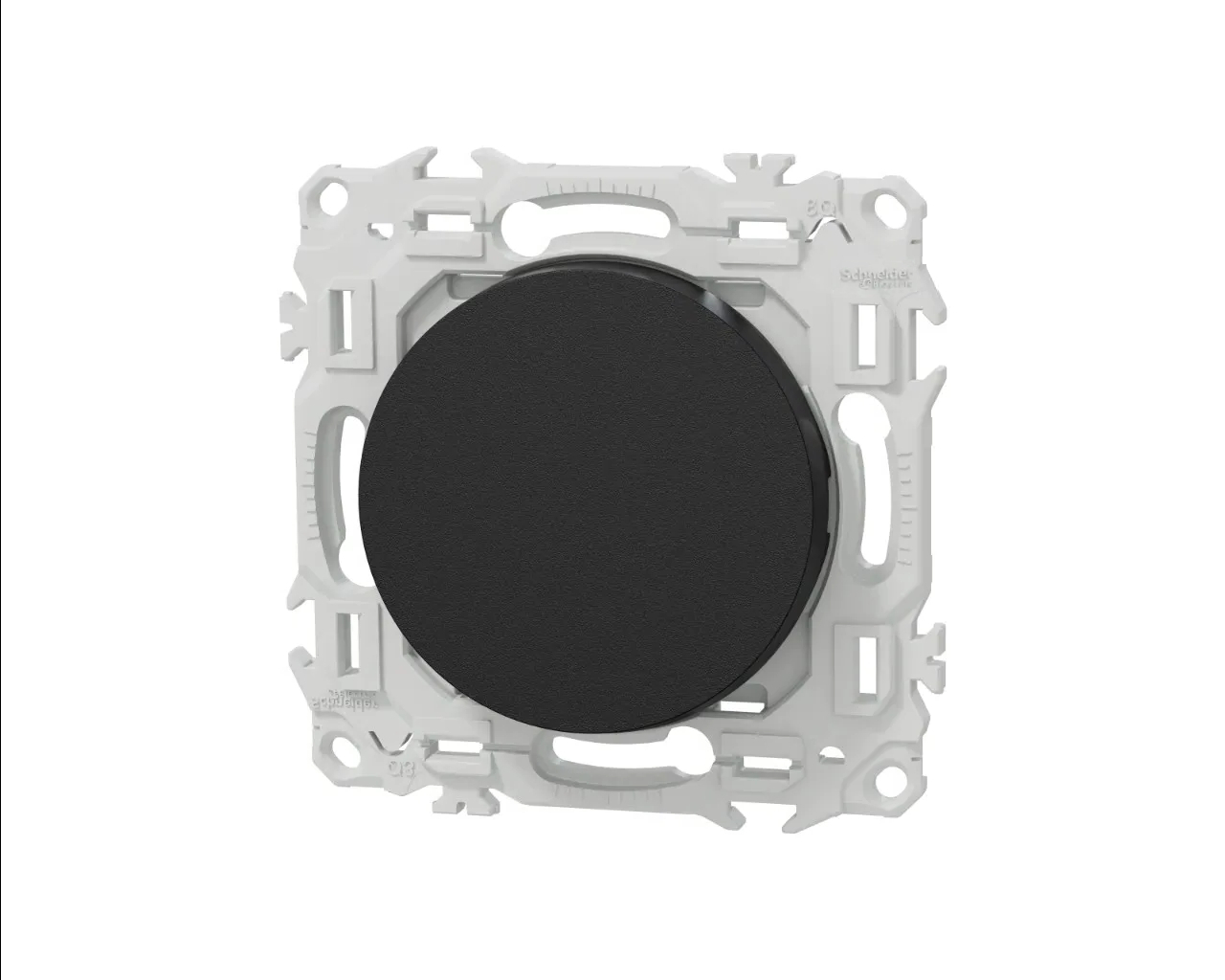 Interrupteur va-et-vient ou poussoir simple Noir onyx Schneider Odace