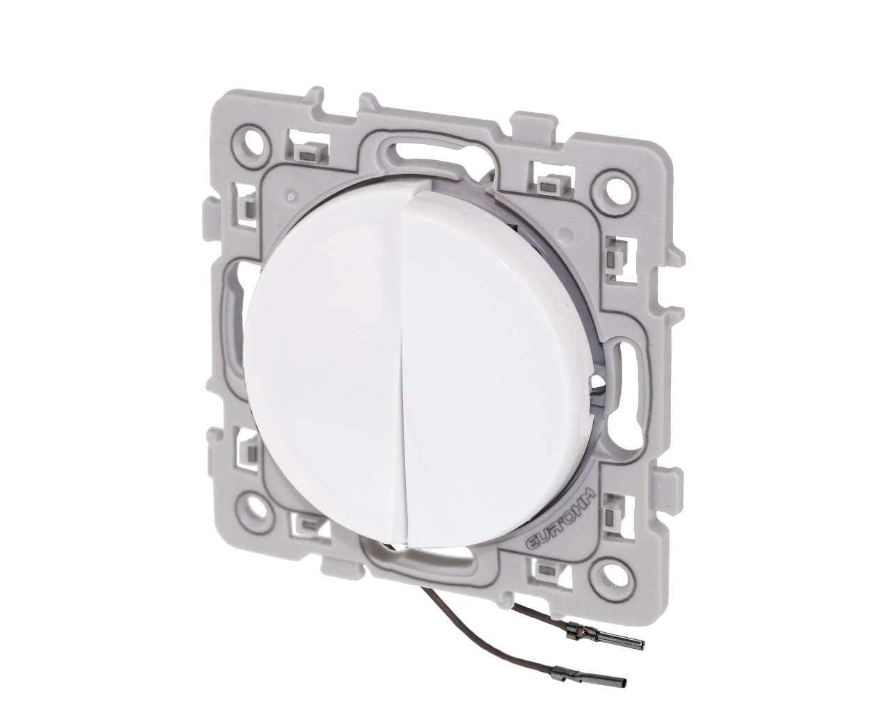 Interrupteur va-et-vient + va-et-vient lumineux Blanc Eur'Ohm Square