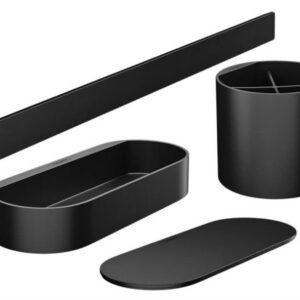 Jeu d'accessoires salle de bains WALLSTORIS - Noir mat
