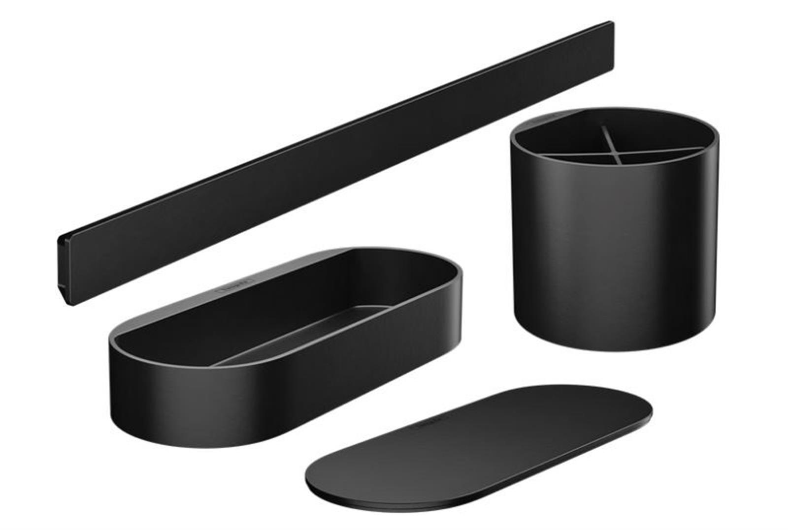 Jeu d'accessoires salle de bains WALLSTORIS - Noir mat