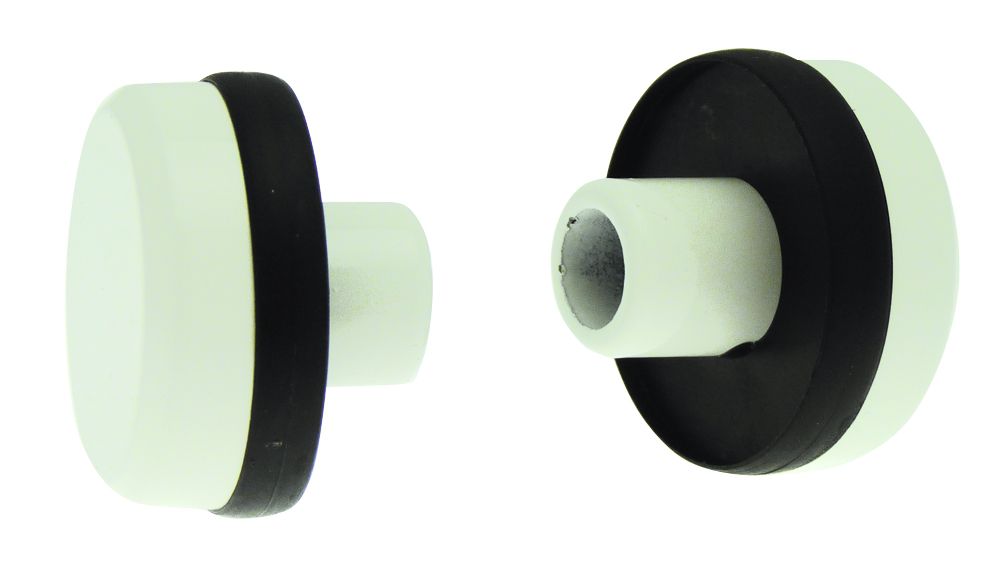Jeu de 2 embouts pour poignée DIVA I II IV finition laqué blanc RAL9010 LA CROISEE DS DS6877-036