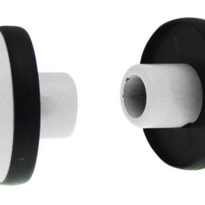 Jeu de 2 embouts pour poignée DIVA I II IV finition laqué gris alu RAL9006 LA CROISEE DS DS6877-007