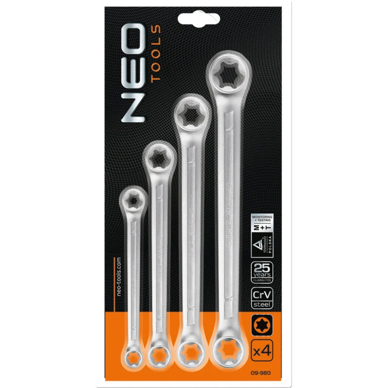 Jeu de 4 clés Torx NEO TOOLS 09-980