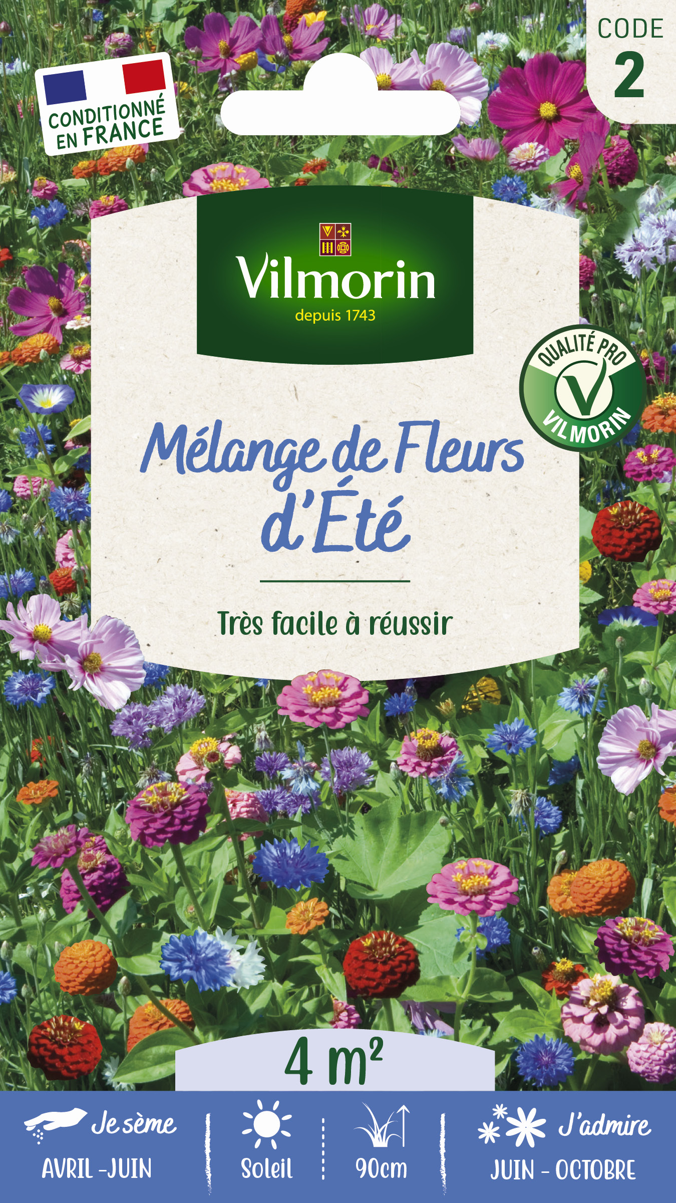 Jolies Fleurs d'Eté - 4 m² - Mélange de fleurs