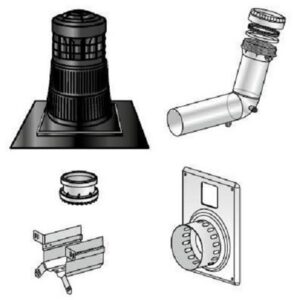 Kit CHEMILUX CONDENS 2 en 1 - horizontal ou vertical - Diamètre : 80/125-80 - OCRE
