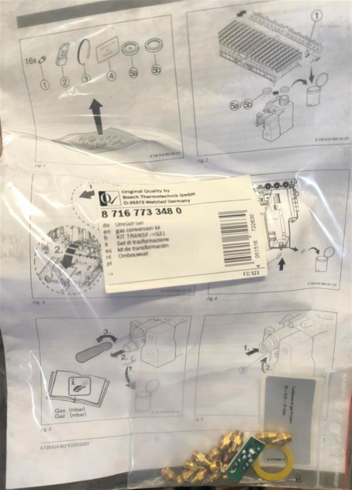 Kit conversion gaz >G31 - Pour Mégalis