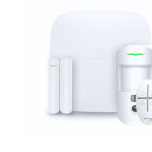 Kit d'alarme AJAX HUB2 (GSM + Ethernet) blanc, avec fonction levée de doute