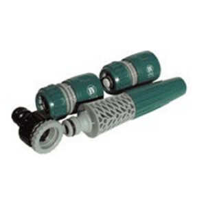 Kit d'arrosage avec lance réglable et raccords 1/2" - Pour tuyau diamètre 19