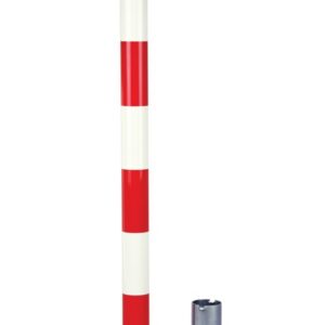 Kit de 2 poteaux acier rouge/blanc avec manchon NOVAP 2223546