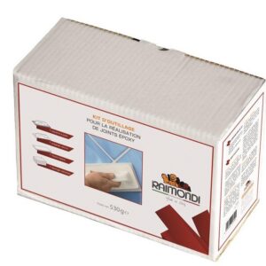 Kit de jointoiement époxy - 1 taloche à joint "Verdina" + - 1 poignée velcro + 1 feutre blanc peu abrasif + 1 éponge en cellulose