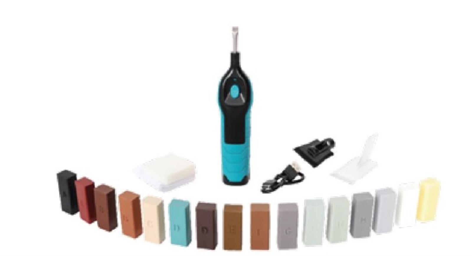 Kit de retouche carrelage - avec 16 bâtonnets de cire colorés