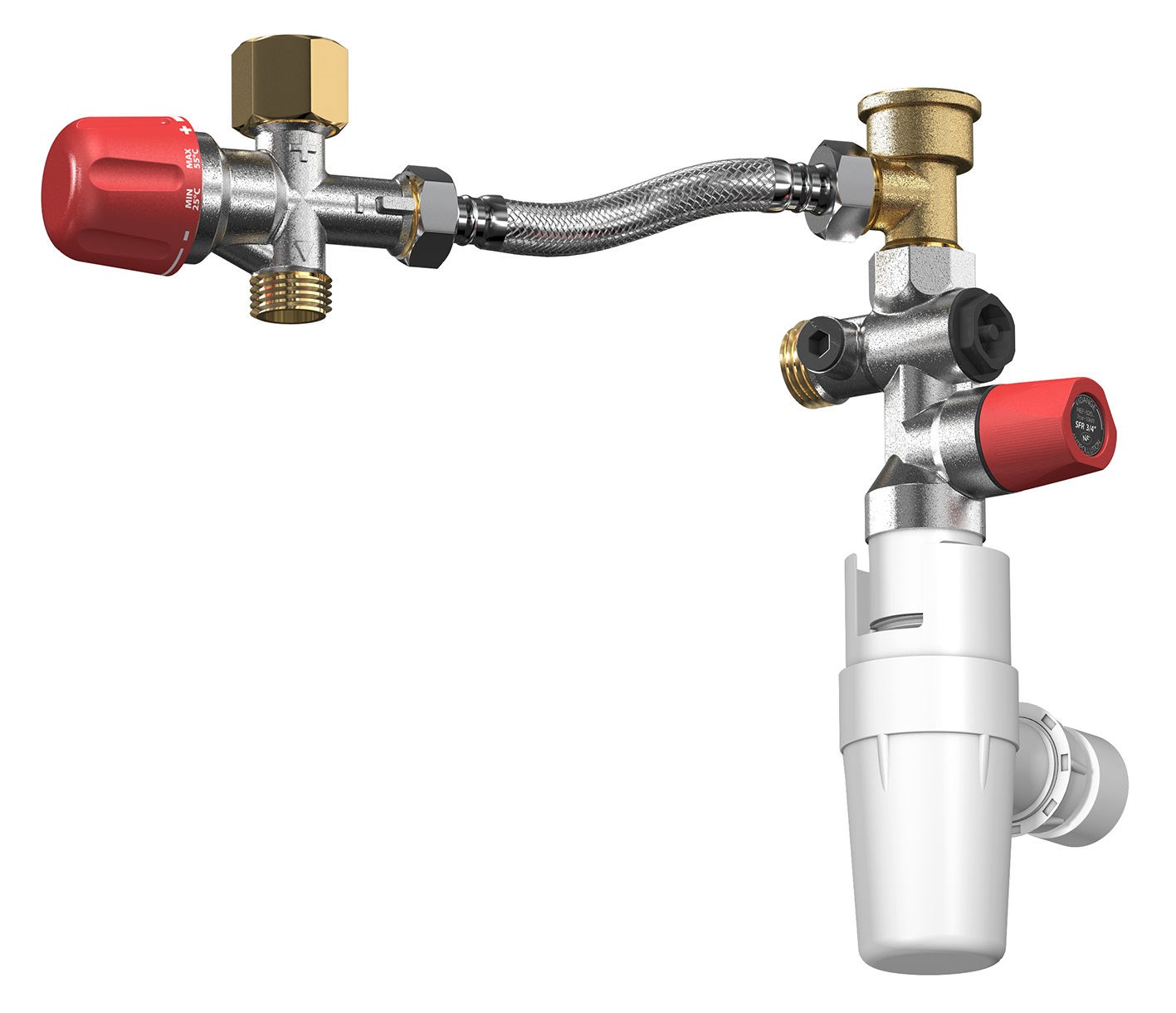 Kit de sécurité pour chauffe-eau à accumulation - Longueur flexible: 300 mm - Diamètre flexible: 13 mm