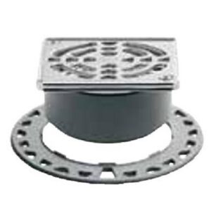 Kit grille / cadre Design 1 CLASSIC - grille sans vis et cadre inox brossé 100x100mm