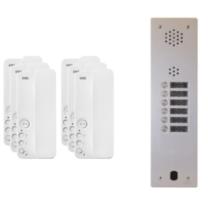 Kit interphone 1 rangée avec 6 combinés URMET Collectif