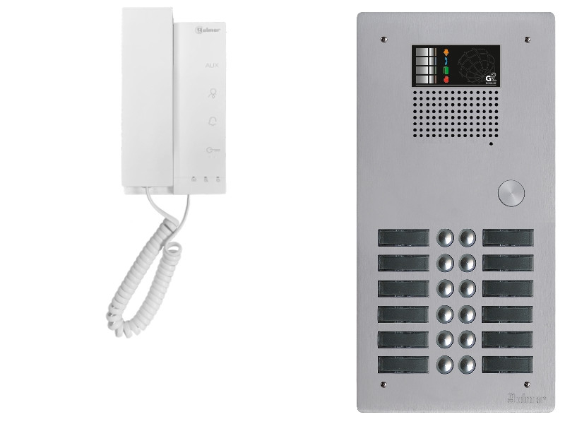Kit interphone avec 12 combinés GOLMAR Collectif