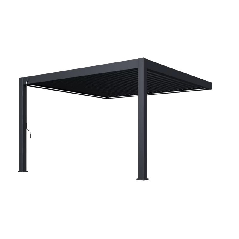 Kit LED pour pergola bioclimatique adossée 3 x 6 m - éclairage RVB avec télécommande