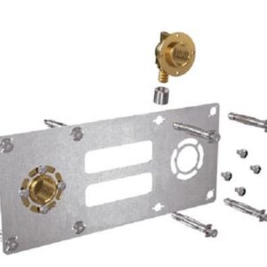 Kit plaque ROBIFIX pour tube PER ou PB - Entraxe 50mm - raccord coudé à glissement - Ø sortie F1/2" - tube Ø 12mm